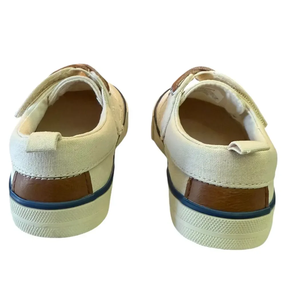 Gymboree Cream Off White Boys Boat Shoes Size 10